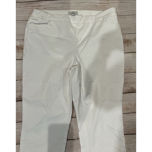 Chicos Chico's Pants Women's White So Slimming Ankle Pull On Stretch Jeans 1/M/8 - Picture 2 of 6